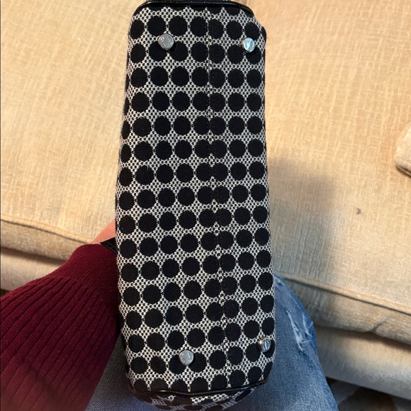 Talbots Black and White Polka Dot Shoulder Bag - Picture 5 of 7